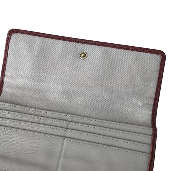 Women's Maroon/Burgondy Leather Fossil Wallet - 7.5L x 3.5W x 1D - Picture 5 of 5